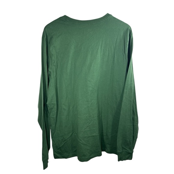 The Nike Tee Men's Size XL Long Sleeve Green Swoosh Logo Regular‎ Fit Crew Neck - Picture 2 of 7